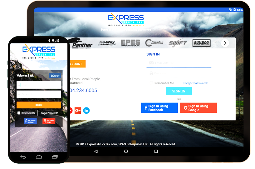 IRS Tax 2290 Mobile App